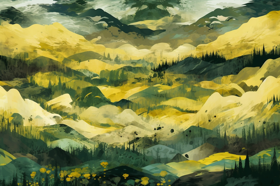 Tapeta Artystyczna Montagne et Ciel Ondulat MO100