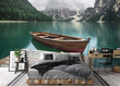 Fototapeta 14585 Łódka na tle jeziora i gór
