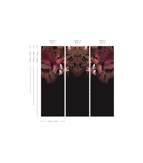Tapeta Artystyczna Tropical Composition Pink