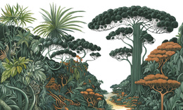 Fototapeta artystyczna Dryard drzewa las