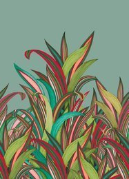 Mural na flizelinie 542233 kolorowe liście na niebieskim tle