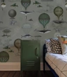 Tapeta Artystyczna Vintage balloons green