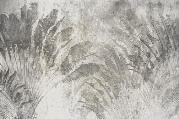 Fototapeta Liści Z Efektem Betonu