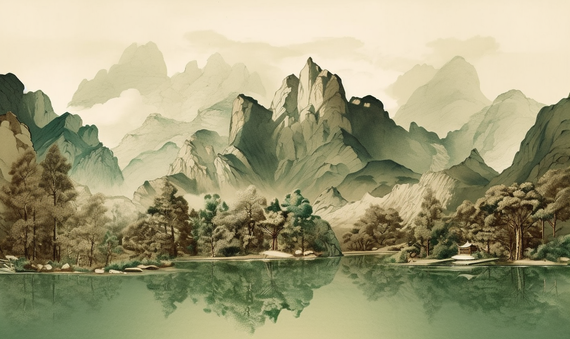 Tapeta Artystyczna Montagne et Ciel Tibet MT100