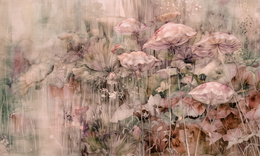 Tapeta artystyczna Wallart Pandora kwiaty abstrakcja