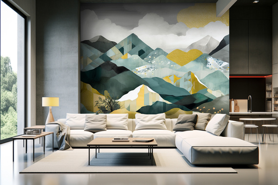 Tapeta Artystyczna Montagne et Ciel Placage MP102