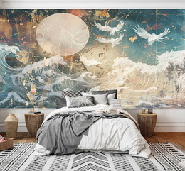 Fototapeta Artystyczna Ptaki  Japoński Styl 14