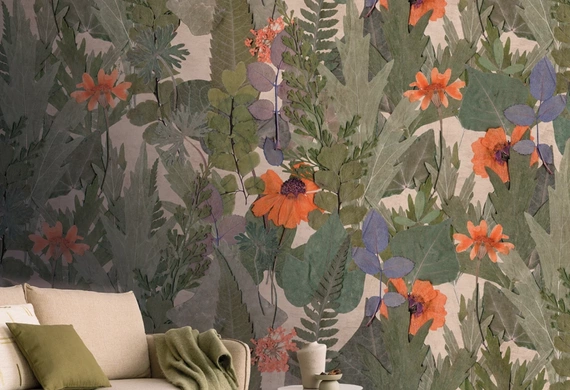 Tapeta Mural Herbarium Flowers HED27291 kwiaty