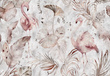 Fototapeta 15097 Flamingi, liście
