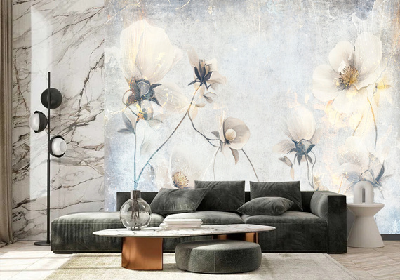 Fototapeta Piękne kwiaty w stylu retro 47