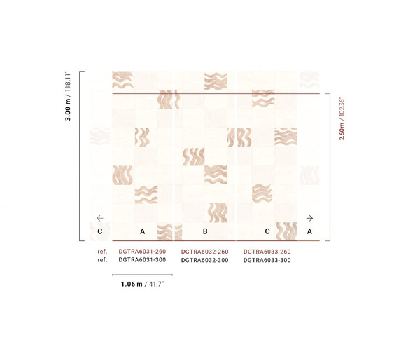 Mural Masureel Yugen DGTRA6031- 6033 geometryczny wzór