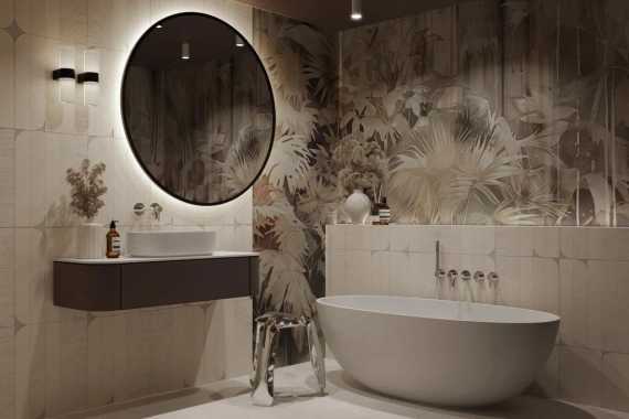 Tapeta artystyczna Wallart Kongo Light tropikalne liście