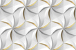 Fototapeta Biało-Złota 3D Geometria