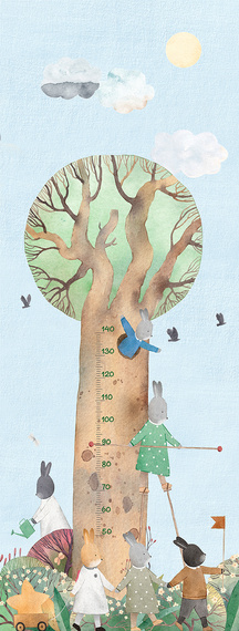 Tapeta Mural CW6064-1 Playful Bunnies Measure