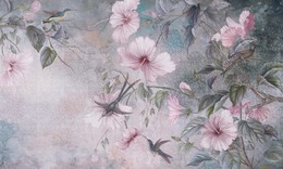 Fototapeta artystyczna Ebbi kwiaty ptaki ornamenty