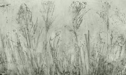 Tapeta artystyczna Wallart Pampa Sage trawy kwiaty