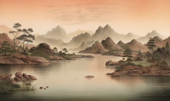 Tapeta Artystyczna Montagne et Ciel Java MJ101