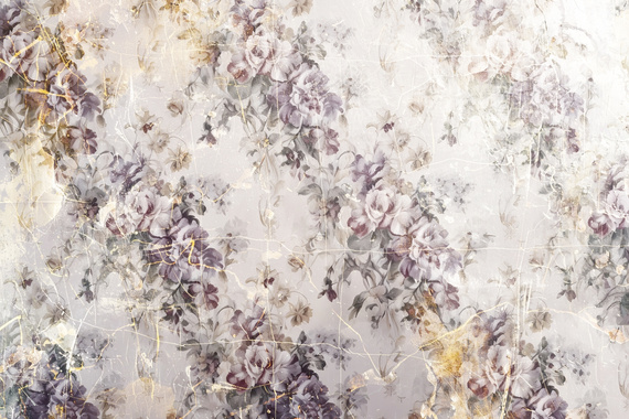 Fototapeta Piękne kwiaty w stylu retro 43