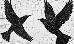 Tapeta artystyczna Wallart Birds ptaki mozaika