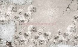 Fototapeta Delikatne kwiaty na betonowej ścianie vintage Enigma II