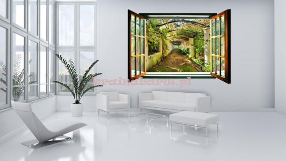 Fototapeta na flizelinie 719VEZ4 Pergola widok przez otwarte okno
