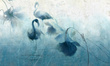 Nowoczesny mural flamingi z kwiatem Mira I