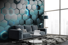 Fototapeta Nowoczesna Metalowa 3D Ściana