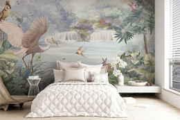 Fototapeta Magiczne Wodospady i Ptaki