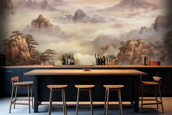 Tapeta Artystyczna Montagne et Ciel Huang Shan MH104