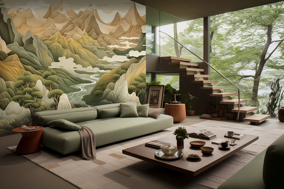 Tapeta Artystyczna Montagne et Ciel Guilin MG100