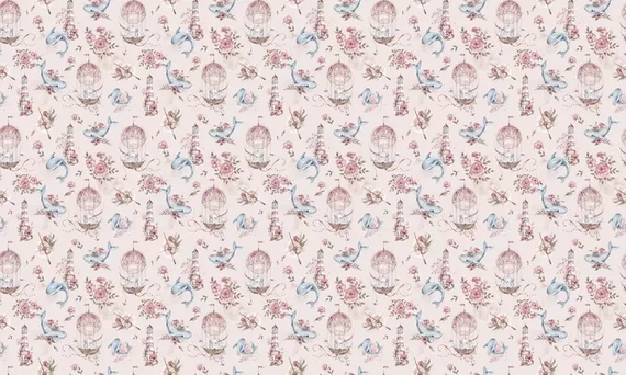 Fototapeta dla dzieci Balea balony statki kwiatki