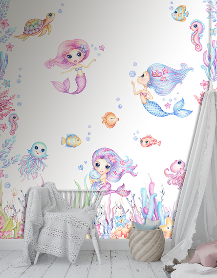 Tapeta Mural CW6059-1 Little Mermaids
