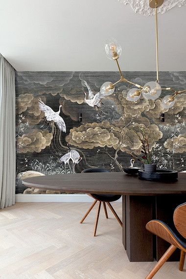 Mural Masureel Byobu DGTRA4011- 4013 żurawie