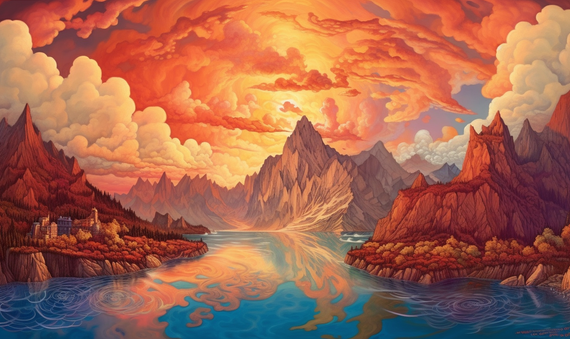 Tapeta Artystyczna Montagne et Ciel Fable MF100