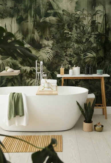 Tapeta artystyczna Wallart Kongo tropikalne rośliny