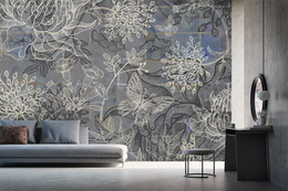 Fototapeta Rysunkowy Wzór Kwiatów