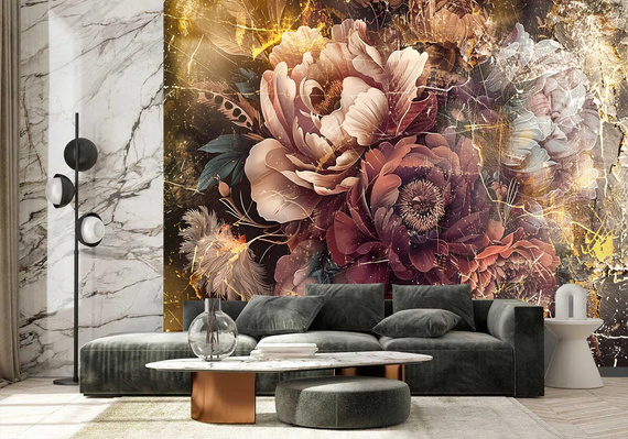 Fototapeta Piękne kwiaty w stylu retro 42