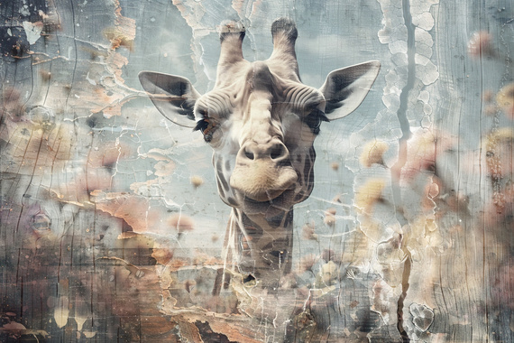 Fototapeta Żyrafa w stylu vintage 52
