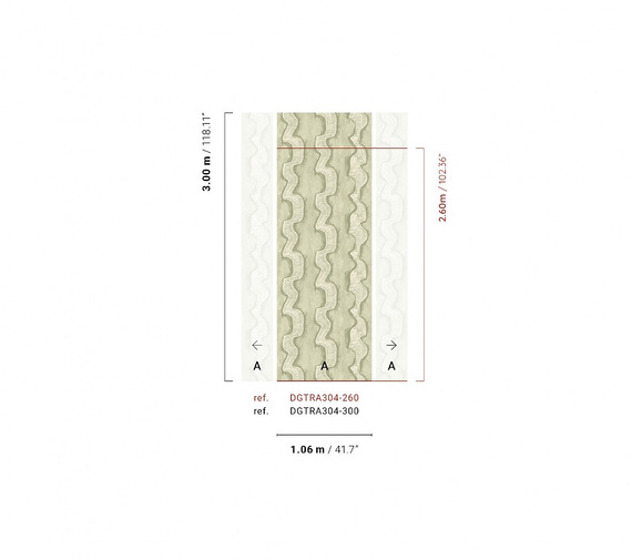 Mural Masureel Shodo DGTRA304 falujący ślad