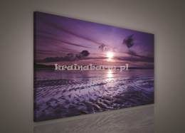 Obraz na płótnie PP104A Fioletowy Zachód Słońca