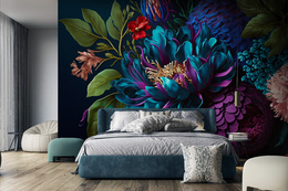 Fototapeta Szafirowe Ciemne Piwonie