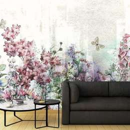 Fototapeta Łąka Kwiaty Rośliny Motyle