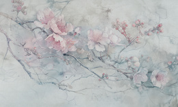 Tapeta artystyczna Wallart Sakura gałazka kwitnącej wiśni