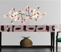 Naklejki na ścianę MAGNOLIA Z KRYSZTAŁKAMI KSPN331