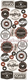 Naklejki na ścianę KAWA ETYKIETY SPN57