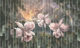 Fototapeta Różowe Kwiaty Sunset 2