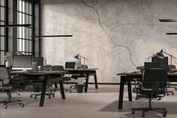 Tapeta artystyczna Wallart Varsovia mapa