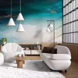 Fototapeta artystyczna Santorini abstrakcja 