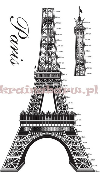 Naklejka na ścianę MIARA WZROSTU  PARIS SPNB466TS