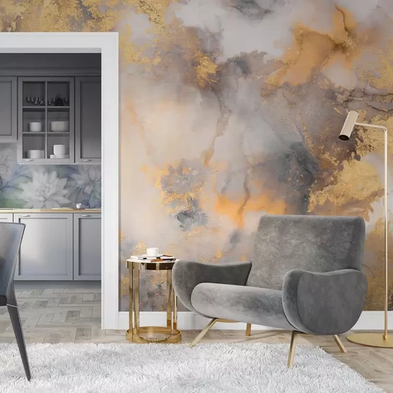 Fototapeta Abstrakcja Dolce Vita Grey&Gold